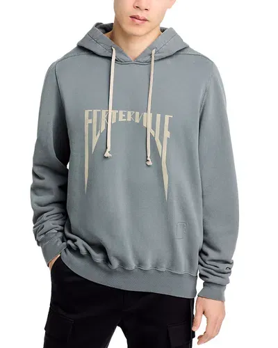 Drkshdw Rick Owens Logo Pullover Hoodie In Stone/pearl