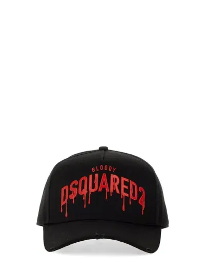 Dsquared2 Logo Detailed Hat In Black