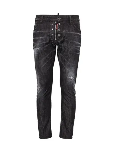 Dsquared2 Distressed-effect Slim-fit Jeans In Black