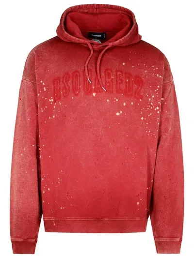 Dsquared2 Red Cotton Sweatshirt