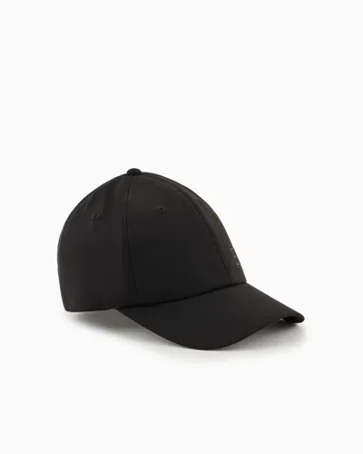 Ea7 Golf Pro Baseball Cap In Technical Fabric In Black