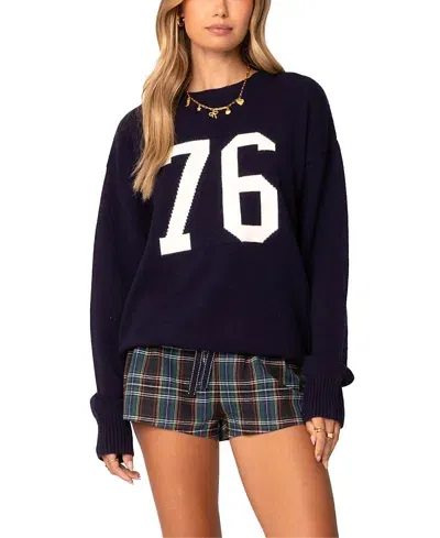 Edikted 76 Sweater In Navy