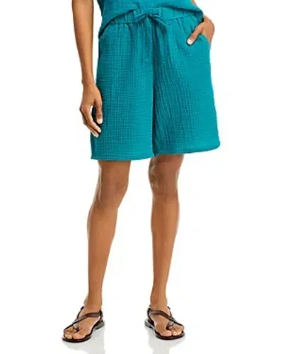 Eileen Fisher Mid Thigh Shorts In Esmeralda