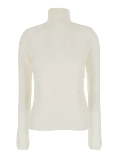 Eleventy High Neck Pull In White