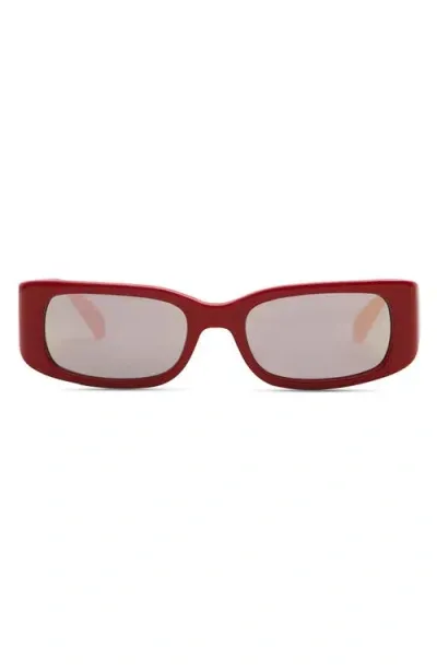 Elisa Johnson Reighne 53mm Rectangular Sunglasses In Gloss Red