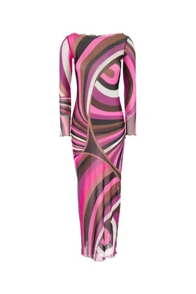 Emilio Pucci Abito+ricamo-38 Nd  Female In Multicolour