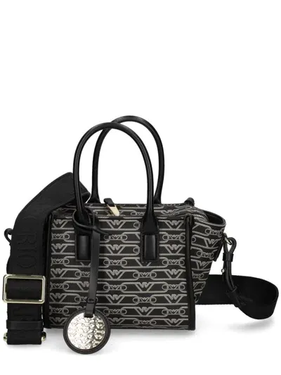 Emporio Armani Logo Small Tote Bag In Black