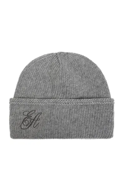 Emporio Armani Wool Beanie In Grey