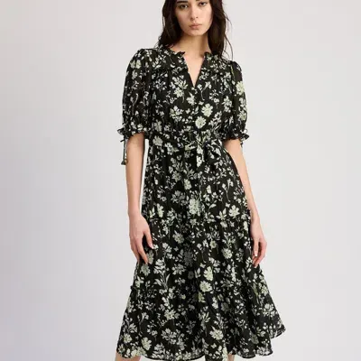 En Saison Emory Midi Dress In Black Pear