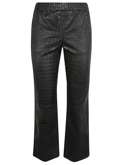 Enes Leather Trousers In Black