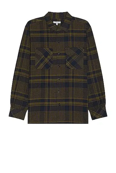 Engineered Garments Classic Shirt In Navy & Olive