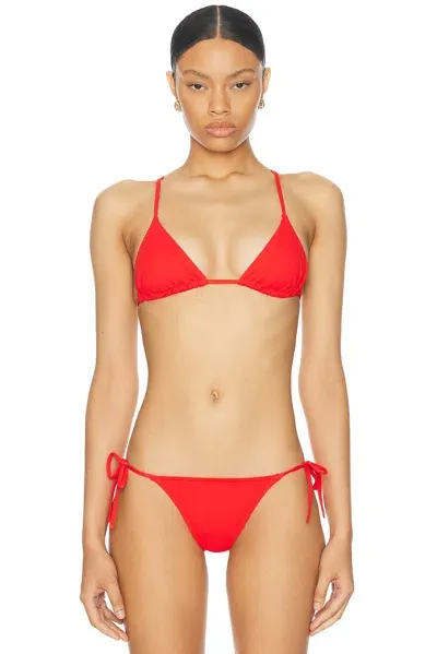 Eres Red Mouna Bikini Top In Bright Red