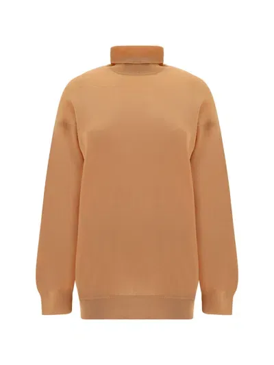 Ermanno Scervino Turtleneck Sweater In Evening Sand/cipria