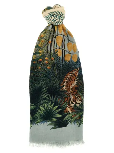 Etro 'henri Rousseau' Print Scarf In Multicolor