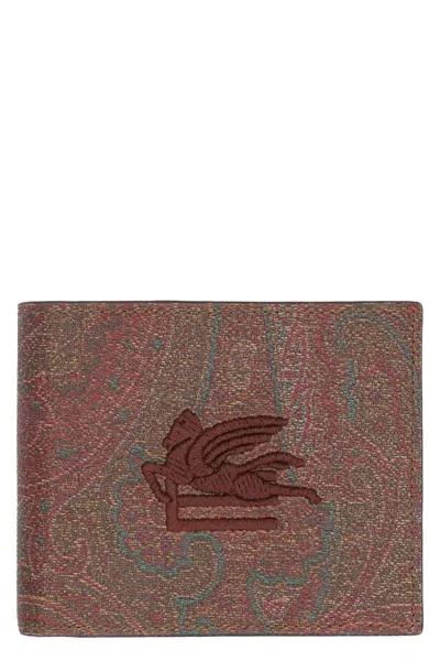 Etro Paisley Print Wallet In Multicolor