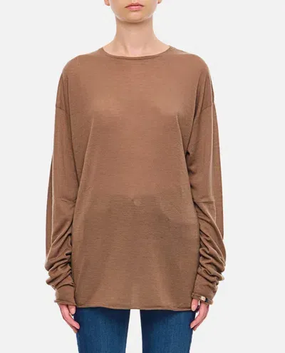 Extreme Cashmere Gemini Cashmere Round Neck Sweater In Brown