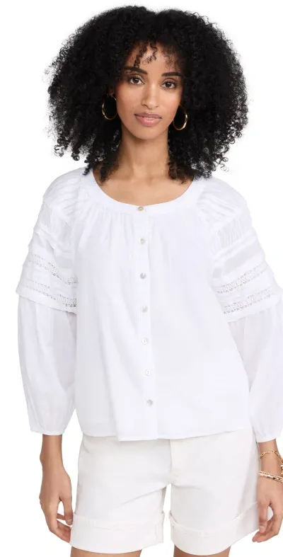 Faherty Enna Top White