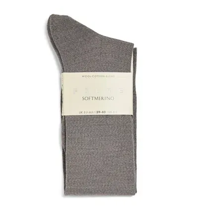 Falke Virgin Wool-blend Knee-high Socks In Grey