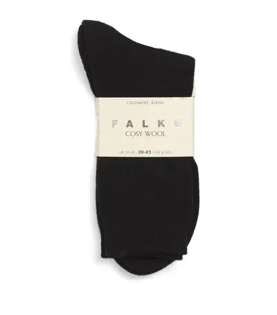 Falke Wool-blend Cosy Socks In Grey