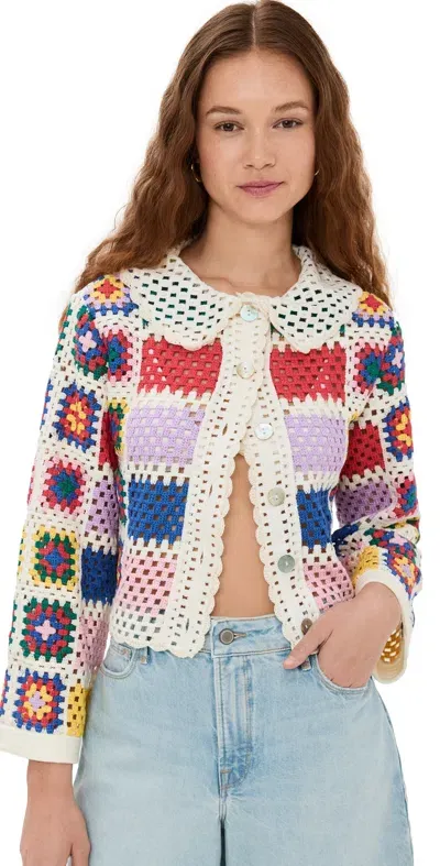 Farm Rio Crochet Top Multicolor