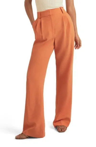 Favorite Daughter The Favorite Pant Pleated Pants In Creamsicle