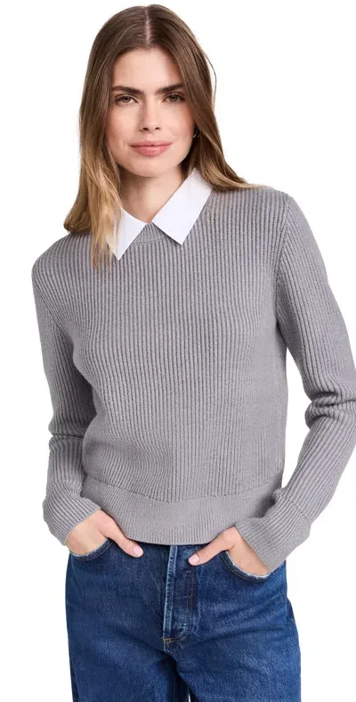 Favorite Daughter The Katie Sweater Ultimate Gray/white In 灰色