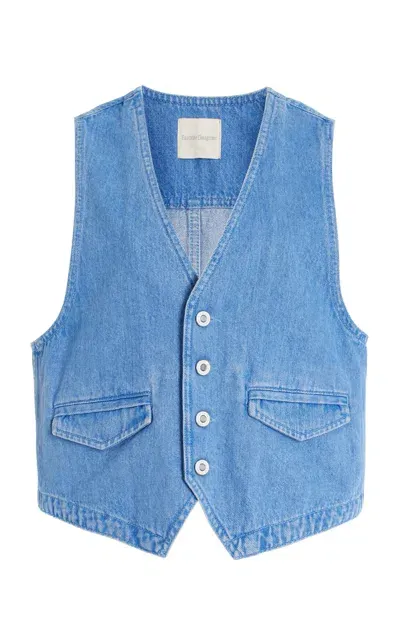 Favorite Daughter The Poppy Denim Vest In Seaport