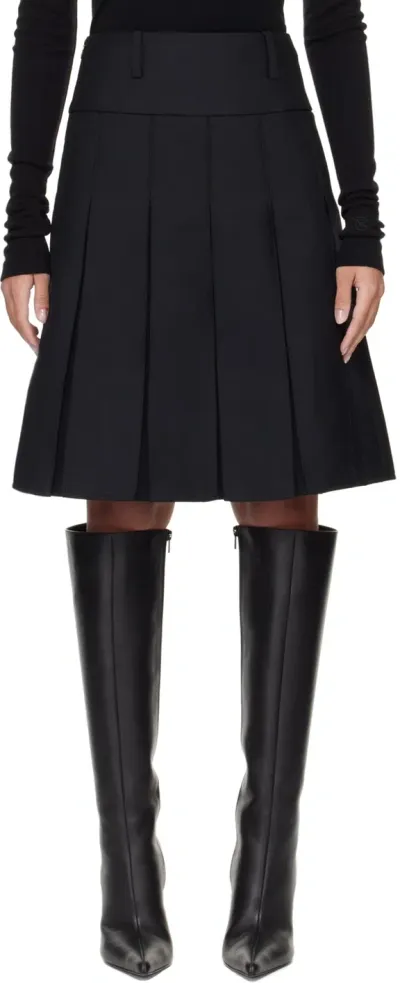 Fax Copy Express Ssense Exclusive Black Midi Skirt