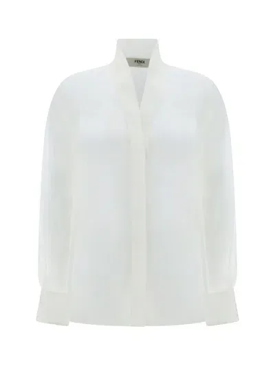 Fendi Shirt In Milk White