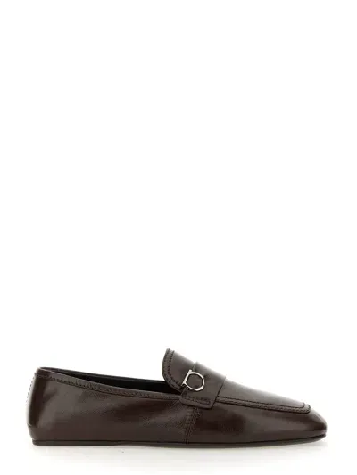 Ferragamo Moccasin Ornament Gancini In Brown