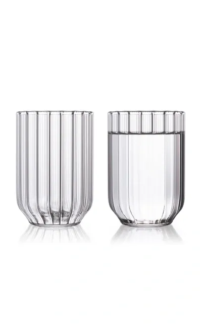 Fferrone Dearborn Set-of-two Water Glasses In Clear