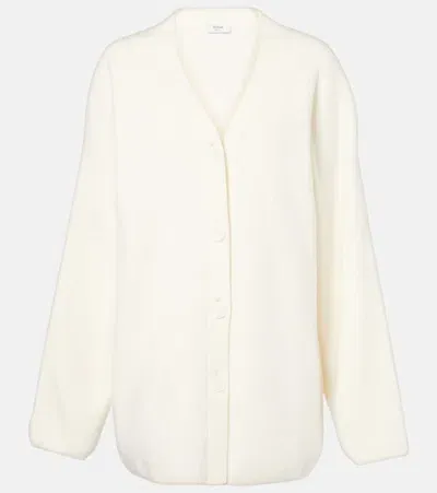 Fforme Cody Wool And Cashmere Cardigan In White