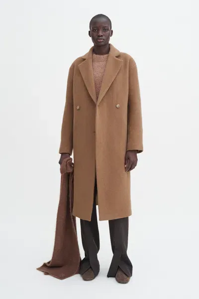 Filippa K Soft Wool Belted Coat In Brown