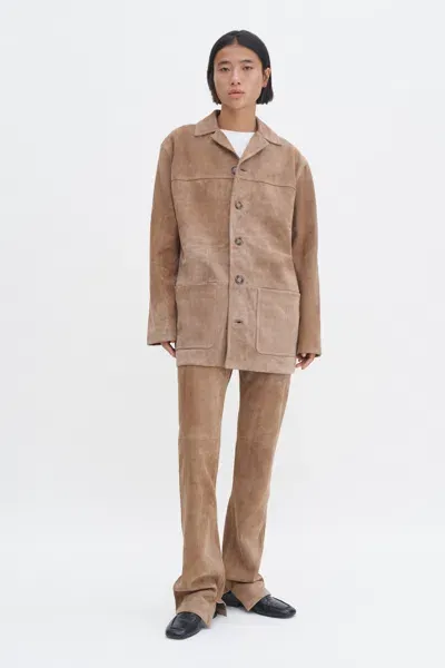 Filippa K Suede Jacket In Brown