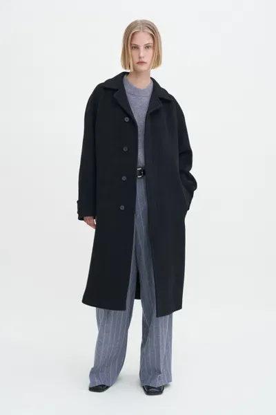 Filippa K Wool Carcoat In Black