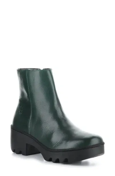 Fly London Toor Platform Bootie In Petrol Rug