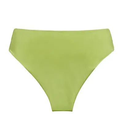 Form And Fold The '90s Rise Bikini Bottoms In Green