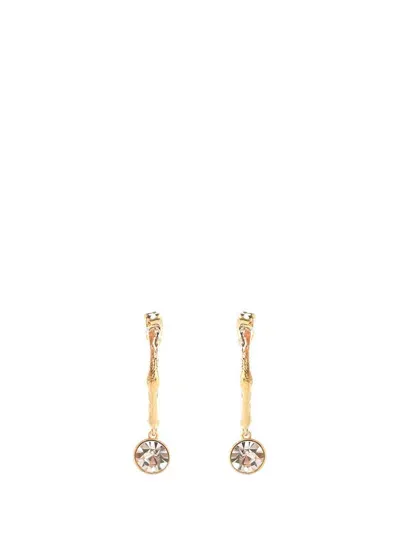 Forte Forte Embellished Half Hoop Earrings In Gold