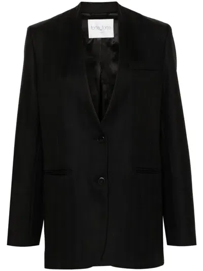 Forte Forte Wool Single-breasted Jacket In Black