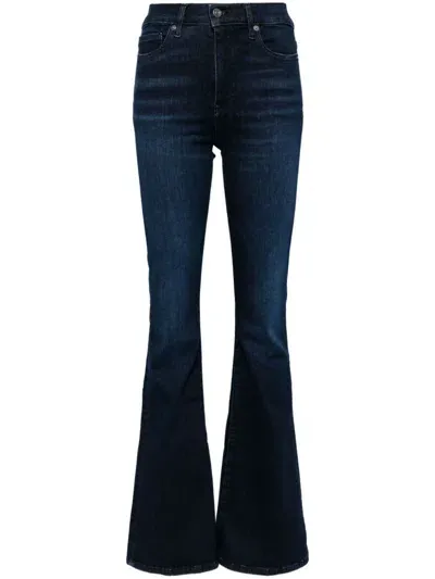 Frame Le High Flared Jeans In Blue