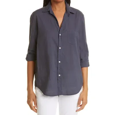 Frank & Eileen Eileen Relaxed Button-up Shirt In Light Poplin/navy