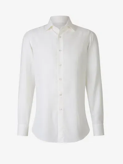 Fray Twill Shirt In White