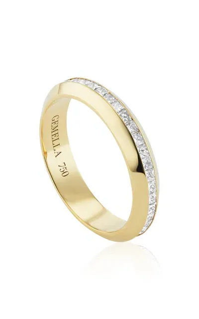 Gemella Jewels Stella Bar 18k Yellow Gold Diamond Ring