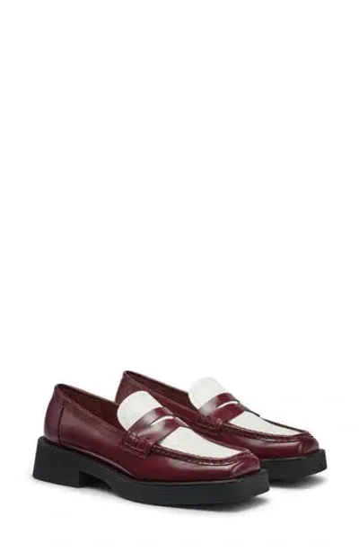 G.h.bass Bowery Square Toe Penny Loafer In Wine