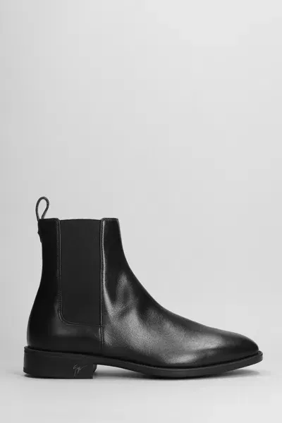 Giuseppe Zanotti Ankle Boots In Black Leather