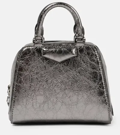 Givenchy Antigona Cube Nano Leather Tote Bag In Gray