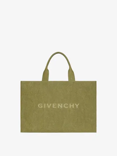 Givenchy Cabas  En Toile In Green