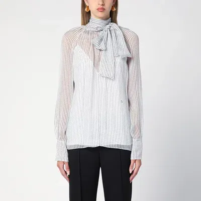 Givenchy Women's Shirt With Polka Dot Bow Ãcru/black In Multicolor