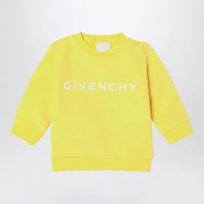 Givenchy Babies' Yellow Cotton Blend Sweatshirt With Logo