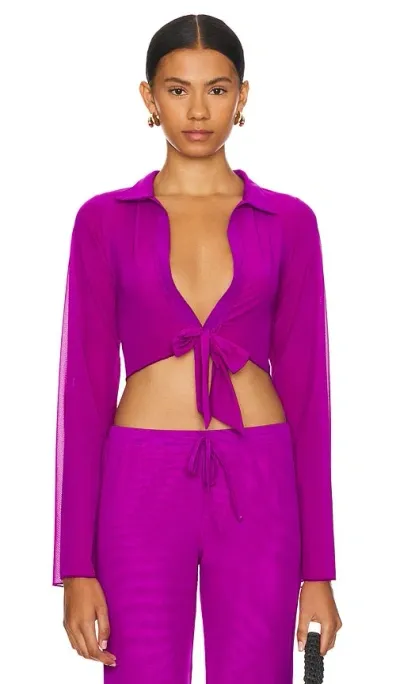 Gonza The Crop Shirt In Purple